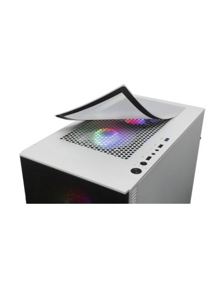 Mars Gaming MCZW, Caja PC Compacta Premium, MicroATX, Panel+Frontal Mesh, Blanco