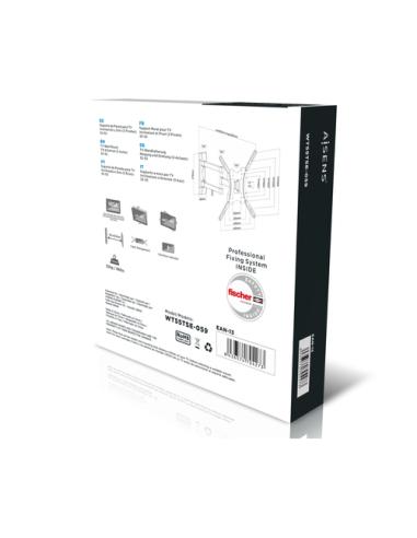 AISENS Soporte ECO giratorio, inclinable para monitor/TV 30kg (3 Pivotes) de 32-55, Negro