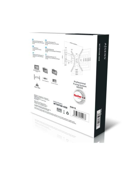 AISENS Soporte ECO giratorio, inclinable para monitor/TV 30kg (3 Pivotes) de 32-55, Negro