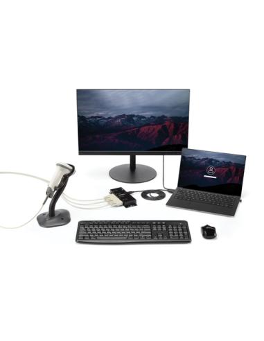 StarTech.com Concentrador Adaptador USB a Serie RS232 DB9 4 Puertos – Riel DIN Industrial y Montaje en Pared