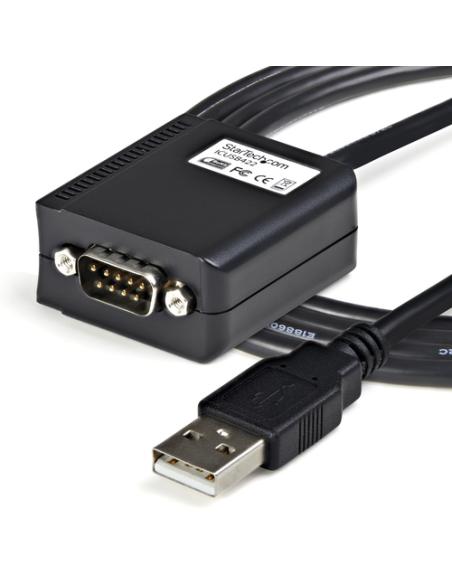 StarTech.com Cable 1,8m USB a Puerto Serie Serial RS422 y 485 DB9 con Retención Puerto COM