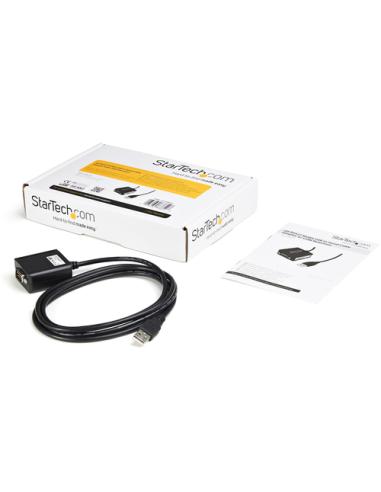 StarTech.com Cable 1,8m USB a Puerto Serie Serial RS422 y 485 DB9 con Retención Puerto COM