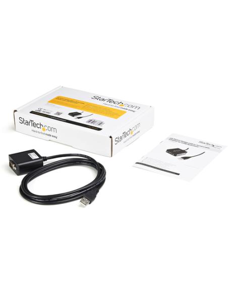 StarTech.com Cable 1,8m USB a Puerto Serie Serial RS422 y 485 DB9 con Retención Puerto COM