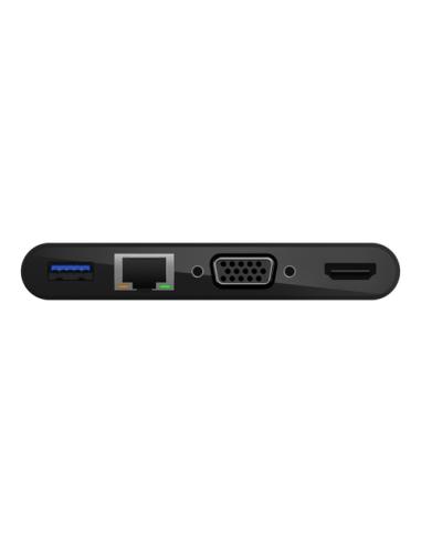 Belkin AVC005BTBK base para portátil y replicador de puertos Alámbrico USB 3.2 Gen 1 (3.1 Gen 1) Type-C Negro