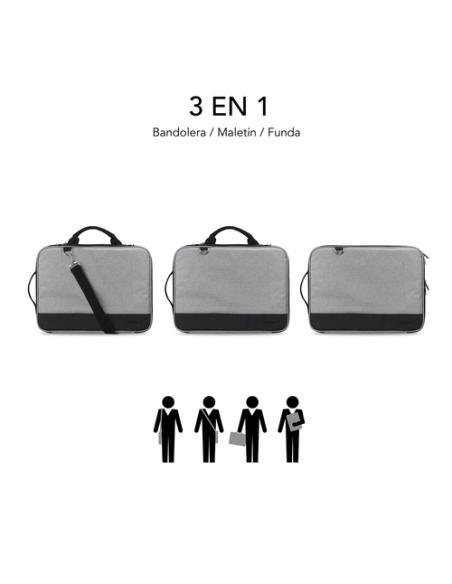 SUBBLIM SUB-LS-2AS0001 maletines para portátil 35,6 cm (14") Funda Gris