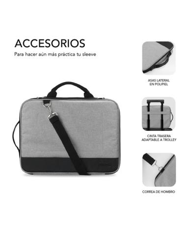 SUBBLIM SUB-LS-2AS0001 maletines para portátil 35,6 cm (14") Funda Gris
