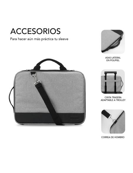SUBBLIM SUB-LS-2AS0001 maletines para portátil 35,6 cm (14") Funda Gris