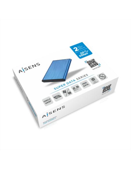 AISENS Caja Externa 2,5" ASE-2525BLU 9.5mm SATA a USB 3.0/USB3.1 Gen1, Azul