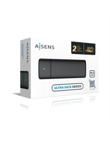 AISENS Caja Externa M.2 (NGFF) ASM2-001B SATA/NVME a USB3.1/USB3.2 Gen2, Negra