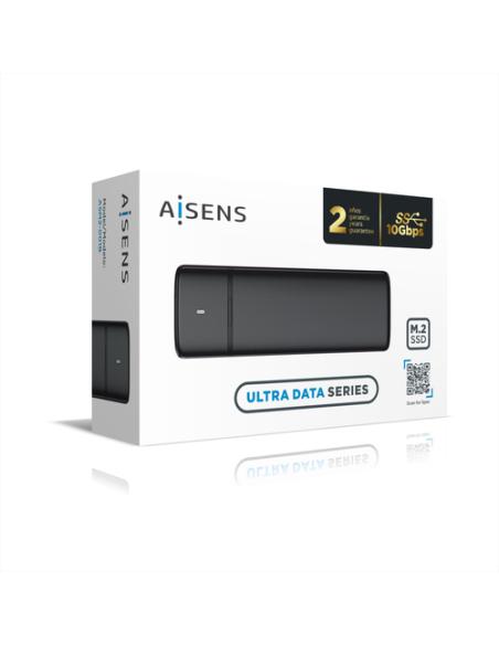 AISENS Caja Externa M.2 (NGFF) ASM2-001B SATA/NVME a USB3.1/USB3.2 Gen2, Negra