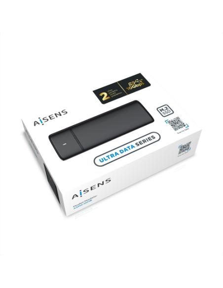 AISENS Caja Externa M.2 (NGFF) ASM2-001B SATA/NVME a USB3.1/USB3.2 Gen2, Negra