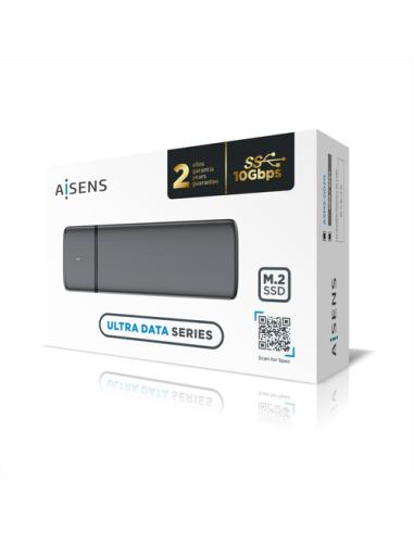 AISENS Caja Externa M.2 (NGFF) ASM2-002G SATA/NVME a USB3.1/USB3.2 GEN2, Gris