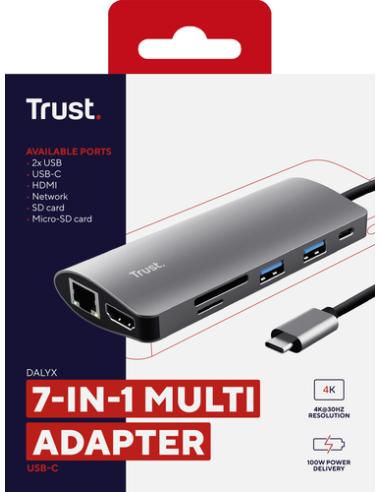 Trust Dalyx tarjeta y adaptador de interfaz Interno HDMI, RJ-45, USB 3.2 Gen 1 (3.1 Gen 1)