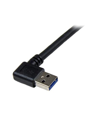 StarTech.com Cable 1m USB 3.0 Super Speed USB B Macho a USB A Macho Acodado en Ángulo a la Derecha - Negro