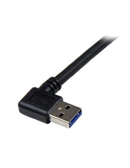 StarTech.com Cable 1m USB 3.0 Super Speed USB B Macho a USB A Macho Acodado en Ángulo a la Derecha - Negro