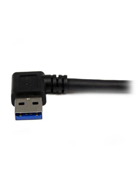 StarTech.com Cable 1m USB 3.0 Super Speed USB B Macho a USB A Macho Acodado en Ángulo a la Derecha - Negro