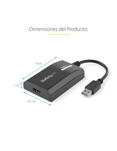 StarTech.com Adaptador USB 3.0 HDMI - Certificado con DisplayLink - 1920x1200