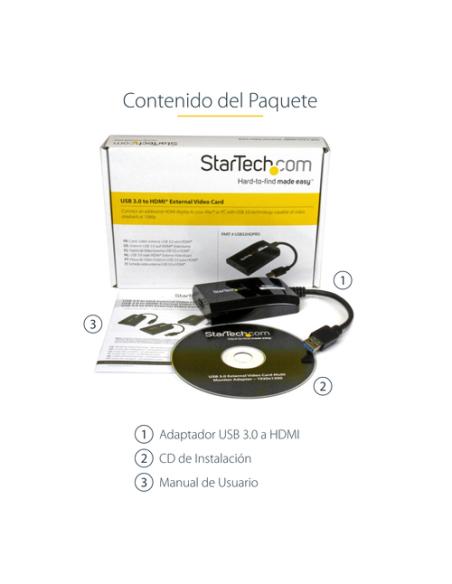 StarTech.com Adaptador USB 3.0 HDMI - Certificado con DisplayLink - 1920x1200