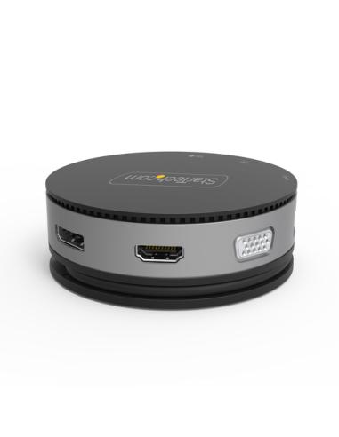 StarTech.com Adaptador Multipuertos USB-C - Docking Station USB 3.1 Gen 2 Tipo C con Vídeo HDMI, DisplayPort de 4K a 60Hz o VGA 