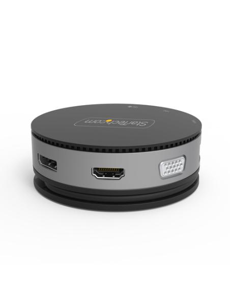 StarTech.com Adaptador Multipuertos USB-C - Docking Station USB 3.1 Gen 2 Tipo C con Vídeo HDMI, DisplayPort de 4K a 60Hz o VGA 