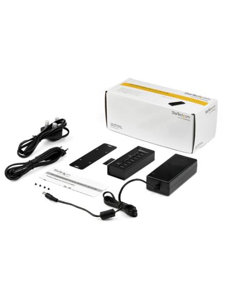 StarTech.com Estación de Carga USB de 7 Puertos Autónoma - 5x Puertos de 1A y 2x Puertos de 2A - Base de Carga USB