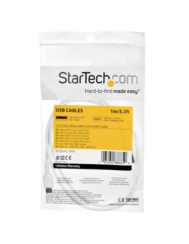 StarTech.com Cable de Carga USB-A a USB-C de 1m - Cable de Carga Rápida y Sincronización USB 2.0 de Servicio Pesado - Cable de D