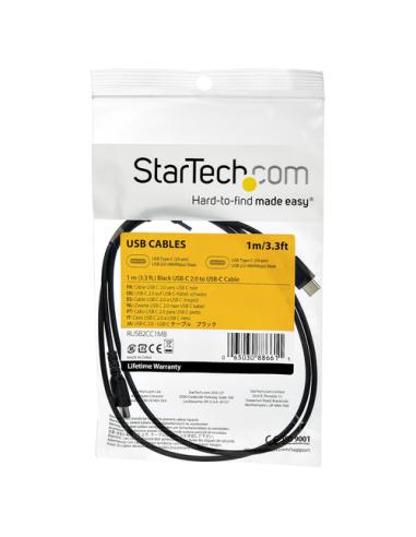 StarTech.com Cable de Carga USB-A a USB-C de 1m - Cable de Carga Rápida y Sincronización USB 2.0 de Servicio Pesado - Cable de D