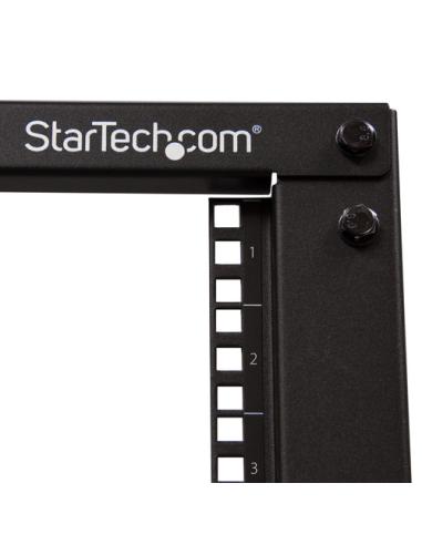 StarTech.com Rack 8U Móvil de Marco Abierto de 4 Columnas para Servidores - Rack de 19 Pulgadas para Equipo de Red e Informático