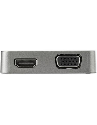 StarTech.com Adaptador Multipuertos USB-C - Docking Station USB Tipo C - HDMI o VGA - con Cable de 29cm - con Puertos USB A y US