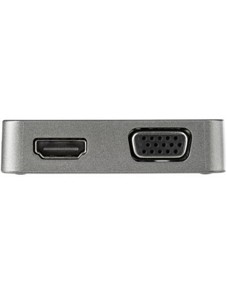StarTech.com Adaptador Multipuertos USB-C - Docking Station USB Tipo C - HDMI o VGA - con Cable de 29cm - con Puertos USB A y US