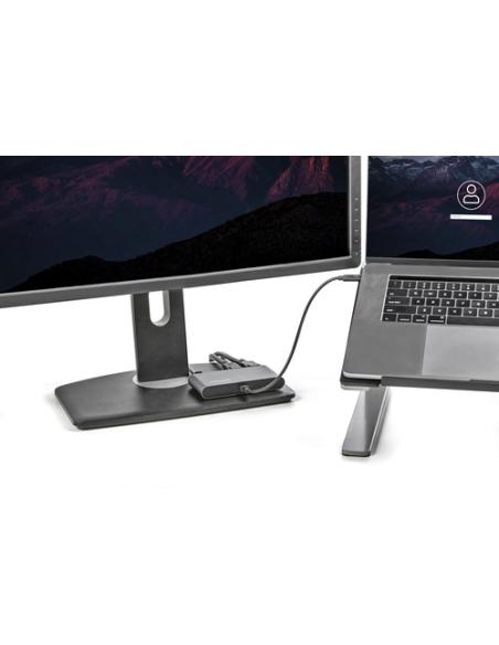 StarTech.com Mini Dock Thunderbolt 3 - Docking Station Portátil para 2 Monitores con DP 4K 60Hz, 1x Hub USB-A (USB 3.0/5 Gbps), 