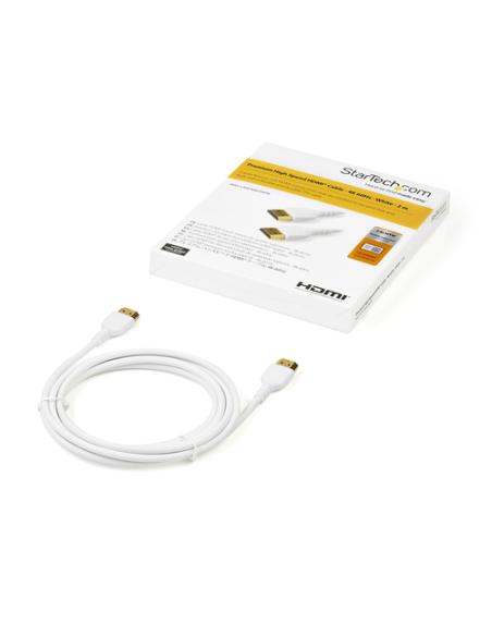 StarTech.com Cable de 2m HDMI 2.0 Certificado Premium de alta velocidad con Ethernet - Durable - UHD 4K 60Hz - con Fibra de Aram