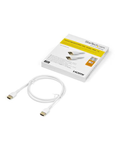 StarTech.com Cable de 1m HDMI 2.0 Certificado Premium de alta velocidad con Ethernet - Durable - UHD 4K 60Hz - con Fibra de Aram