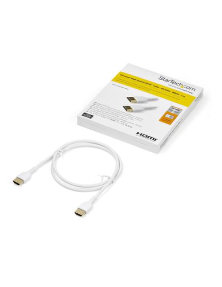 StarTech.com Cable de 1m HDMI 2.0 Certificado Premium de alta velocidad con Ethernet - Durable - UHD 4K 60Hz - con Fibra de Aram