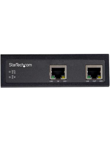 StarTech.com Extensor Alargador Industrial Ethernet PoE Tipo Industrial de 1 Puerto Gigabit PoE++ de 60W 802.3bt - 100m (POEEXT1