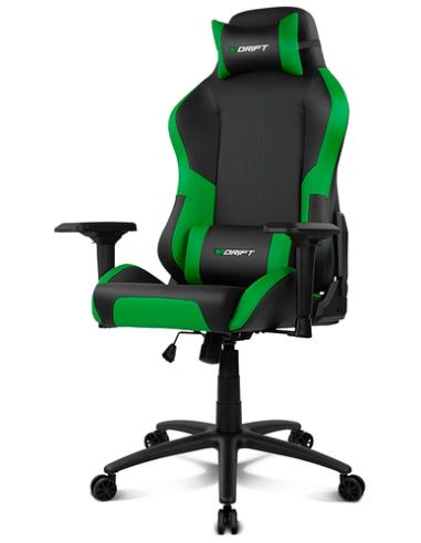 DRIFT DR250 Silla para videojuegos de PC Asiento acolchado tapizado Negro, Verde