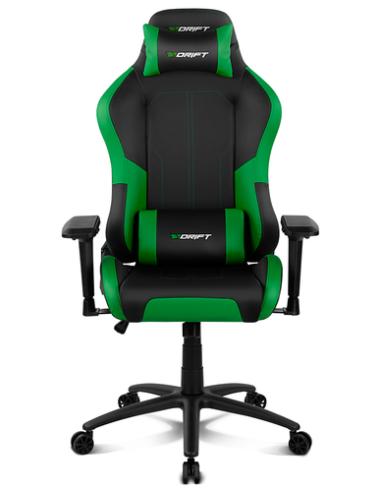 DRIFT DR250 Silla para videojuegos de PC Asiento acolchado tapizado Negro, Verde