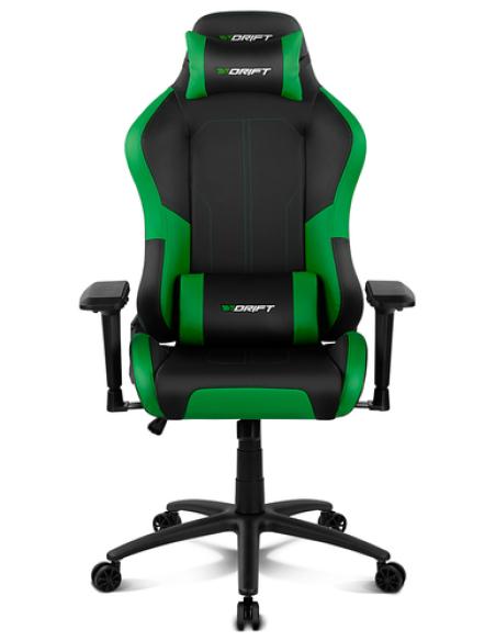 DRIFT DR250 Silla para videojuegos de PC Asiento acolchado tapizado Negro, Verde