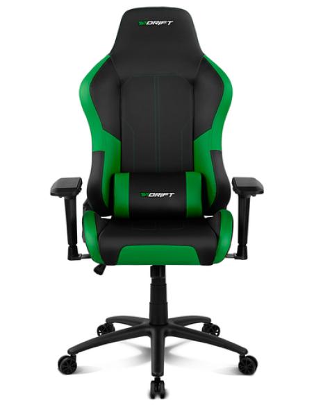 DRIFT DR250 Silla para videojuegos de PC Asiento acolchado tapizado Negro, Verde