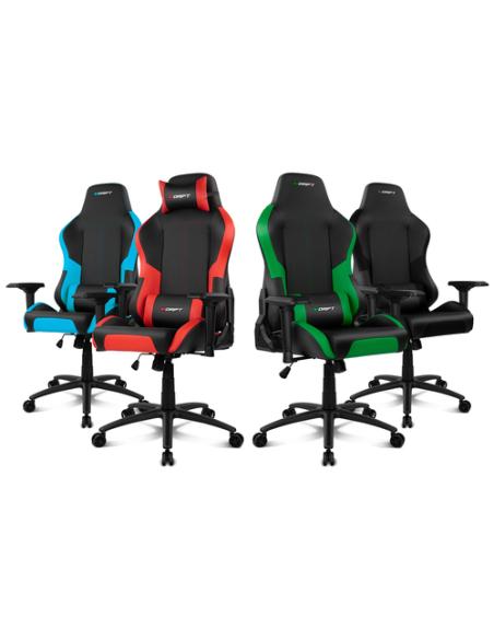 DRIFT DR250 Silla para videojuegos de PC Asiento acolchado tapizado Negro, Verde