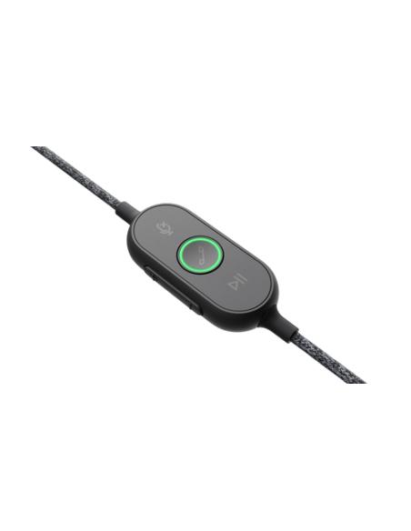 Logitech 981-000875 auricular y casco Auriculares Alámbrico Diadema Llamadas/Música USB Tipo C Grafito