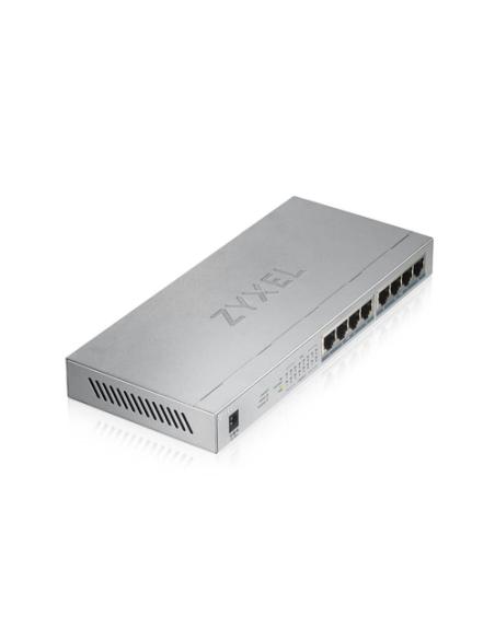 Zyxel GS1008HP No administrado Gigabit Ethernet (10/100/1000) Energía sobre Ethernet (PoE) Gris