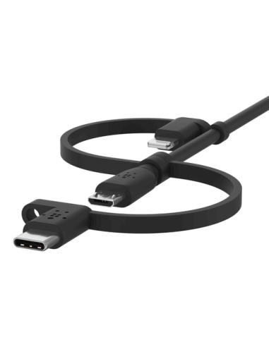 Belkin BOOST CHARGE cable USB 1 m USB A USB C/Micro-USB B/Lightning Negro