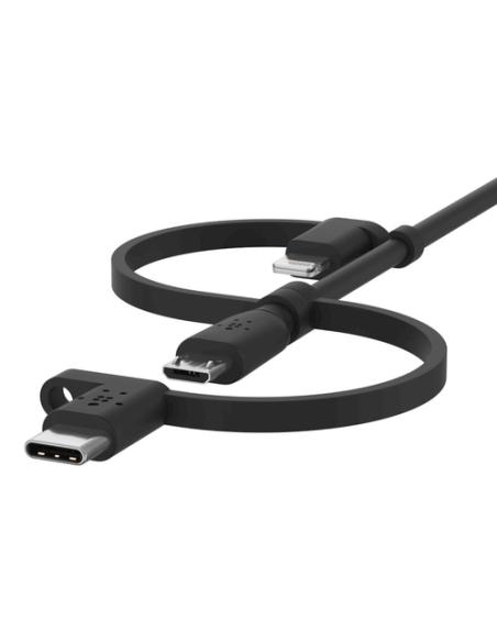 Belkin BOOST CHARGE cable USB 1 m USB A USB C/Micro-USB B/Lightning Negro