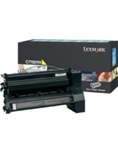 Lexmark Yellow High Yield Return Program Print Cartridge for C770/C772 cartucho de tóner Original Amarillo