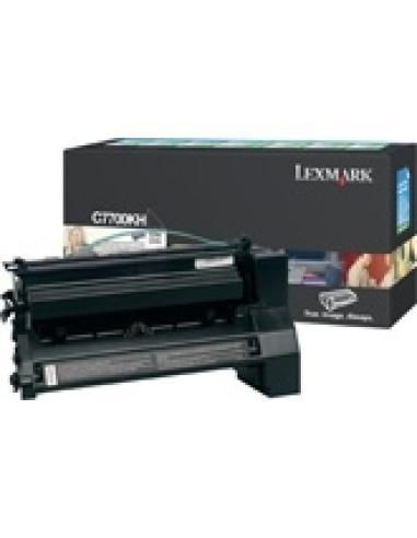 Lexmark Black High Yield Return Program Print Cartridge for C770/C772 cartucho de tóner Original Negro