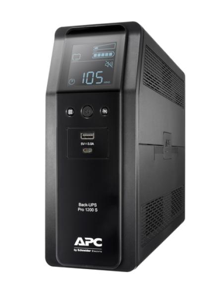 APC BACK UPS PRO BR 1200VA sistema de alimentación ininterrumpida (UPS) Línea interactiva 1,2 kVA 720 W 8 salidas AC