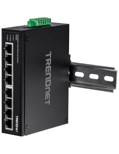 Trendnet TI-E80 switch No administrado Fast Ethernet (10/100) Negro