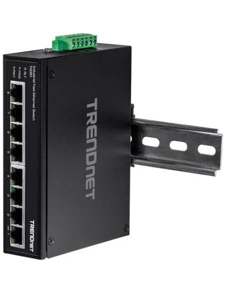 Trendnet TI-E80 switch No administrado Fast Ethernet (10/100) Negro