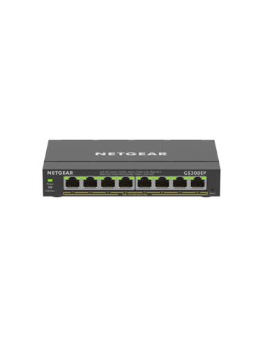 NETGEAR 8-Port Gigabit Ethernet PoE+ Plus Switch (GS308EP) Gestionado L2/L3 Gigabit Ethernet (10/100/1000) Energía sobre Etherne